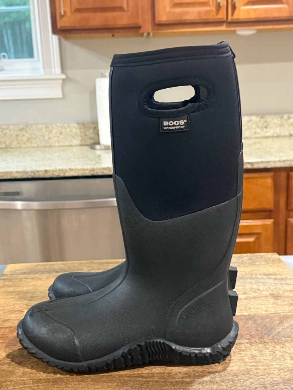 Bogs Woman Nesa Black Rubber Rain & Snow Boots